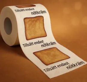 Toalettpapper - Tillsätt endast nötkräm