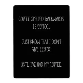 Trätavla - coffee/eeffoc