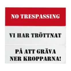 Trätavla - NO TRESPASSING