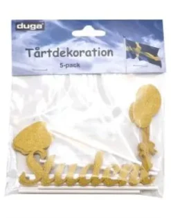 Tårtdekoration "Student" 5-pack
