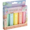 Överstrykningspennor pastell 5-pack