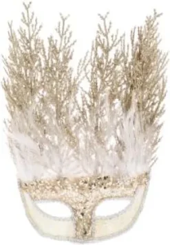 Väggprydnad - Mask med fjädrar