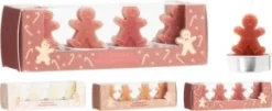 Värmeljus 4-pack Pepparkakor (ljusbrun)