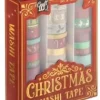 Washi Tape 36 rullar - Julmotiv (Röd)