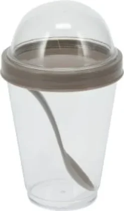 Yoghurtmugg med sked (Grå)